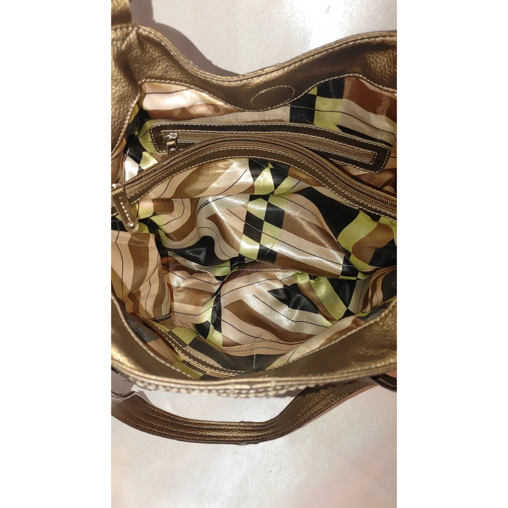 Tignanello Metallic Leather Shoulder Bag